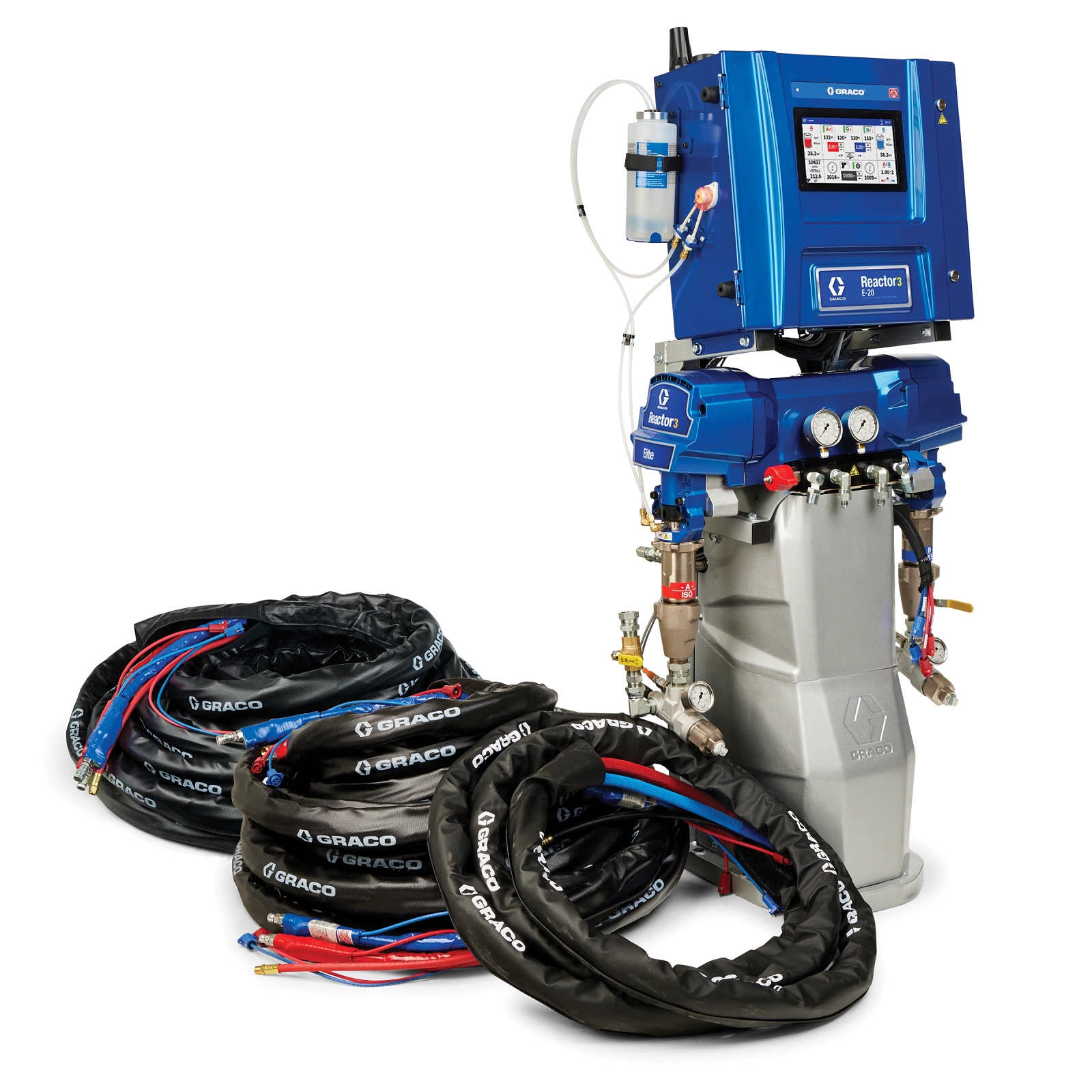 Reactor 3 E-20 Elite Tier Spray Foam Proportioner Package, 200 ft Internal Heated Hose, 10 kW